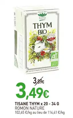 naturéO Romon Nature Tisane Thym x 20 offre