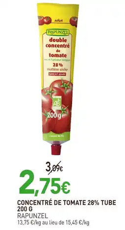 naturéO RAPUNZEL Concentré de tomate 28% tube offre