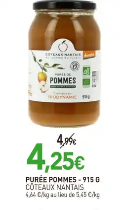 naturéO CÔTEAUX NANTAIS Purée pommes offre