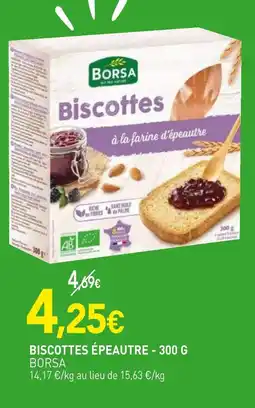 naturéO BORSA Biscottes épeautre offre