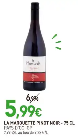 naturéO La Marouette Pinot Noir - 75 cl offre