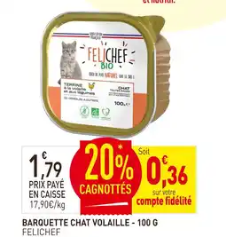 naturéO FELICHEF Barquette chat volaille offre