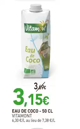 naturéO VITAMONT Eau de coco - 50 CL offre