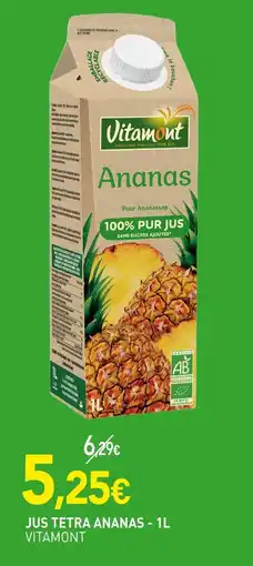 naturéO VITAMONT Jus tetra ananas - 1L offre