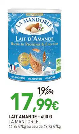 naturéO La Mandorle Lait amande - 400 g offre