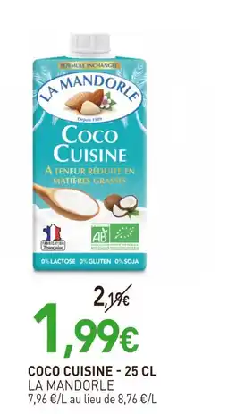 naturéO LA MANDORLE Coco Cuisine - 25 cl offre