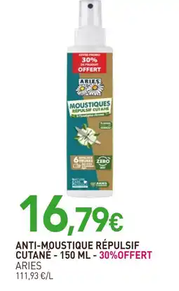 naturéO ARIES ANTI-MOUSTIQUE RÉPULSIF CUTANÉ offre