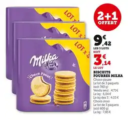 Hyper U MILKA Biscuits fourrés Milka offre