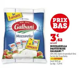 Hyper U Galbani Mozzarella Pasteurise offre