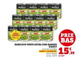 Hyper U d'aucy Haricots verts extra fins ranges offre