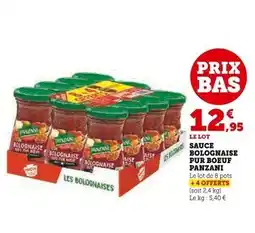 Hyper U Panzani Sauce bolognaise pur boeuf offre