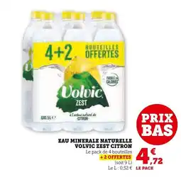Hyper U Volvic Eau Minérale Naturelle Volvic Zest Citron offre