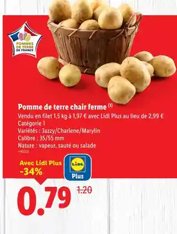 Lidl Pommes de Terre de France Pomme de terre chair ferme offre
