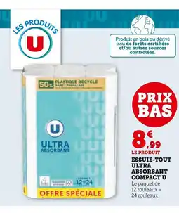 Hyper U U Essuie-tout Ultra Absorbant Compact offre