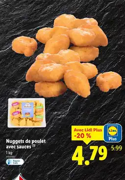 Lidl Le Gaulois Nuggets de poulet avec sauces offre