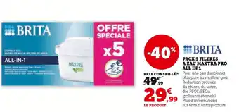 Hyper U Brita Pack 5 filtres a eau maxtra pro all in 1 offre