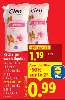 Lidl Cien Crème lavante amande offre