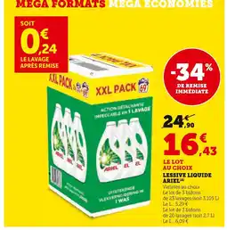 Hyper U Ariel Lessive liquide offre
