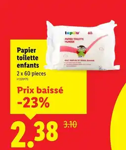 Lidl LUPILU Papier toilette enfants offre