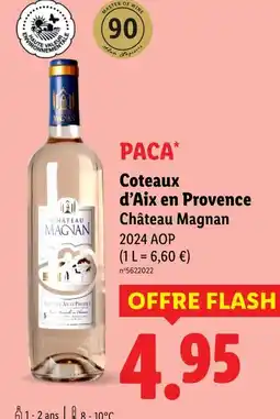 Lidl Château Magnan Coteaux d'Aix en Provence 2024 AOP offre