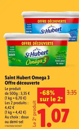 Lidl St Hubert Saint Hubert Omega 3 offre