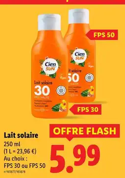 Lidl Cien Sun Lait solaire offre