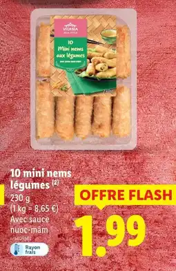 Lidl VITASIA 10 Mini nems aux légumes offre