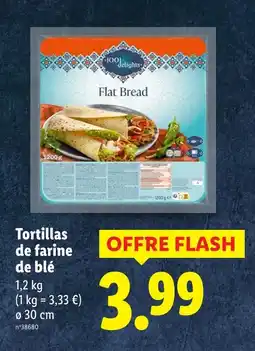 Lidl 1001 delights Tortillas de farine de blé offre