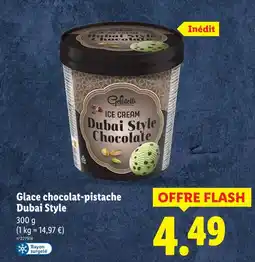 Lidl Gelatelli Glace chocolat-pistache Dubai Style offre