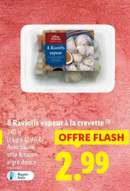 Lidl Vitasia 8 Raviolis vapeur à la crevette offre