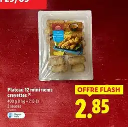 Lidl Vitasia Plateau 12 mini nems crevettes offre
