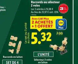 Lidl Lidl Raccords ou sélecteur 2 voies offre