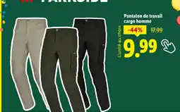 Lidl Parkside Pantalon de travail cargo homme offre