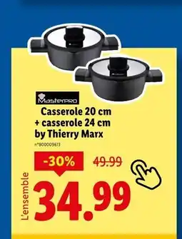 Lidl Masterpro Casserole 20 cm + casserole 24 cm by Thierry Marx offre