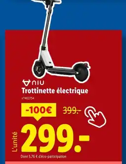 Lidl Niu Trottinette électrique offre