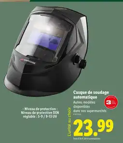 Lidl PARKSIDE Casque de soudage automatique offre