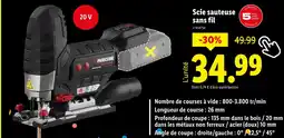 Lidl PARKSIDE Scie sauteuse sans fil offre