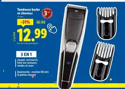 Lidl SilverCrest Tondeuse barbe et cheveux offre