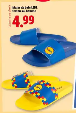 Lidl LIDL Mules de bain femme ou homme offre