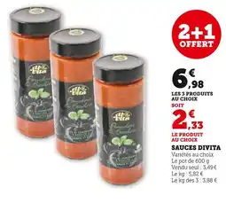 Super U DIVITA SAUCES offre
