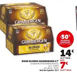 Super U Grimbergen Biere Blonde Grimbergen 6,7° offre