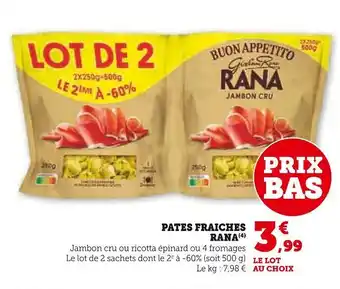 Super U RANA Pates fraiches offre