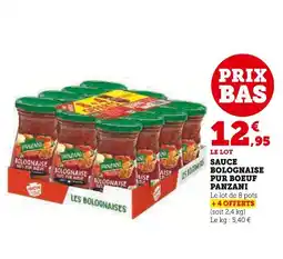 Super U Panzani Sauce bolognaise pur boeuf offre