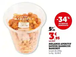Super U BASSINET Melange aperitif saveur barbecue offre