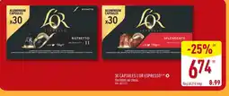 ALDI L'OR 30 capsules espresso offre