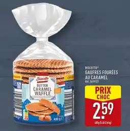 ALDI BISCOTTO Gaufres fourrées au caramel offre