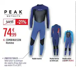 Intersport PEAK Combinaison Homme offre