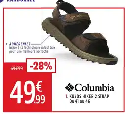 Intersport Columbia Konos hiker 2 strap du 41 au 46 offre
