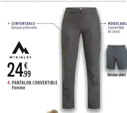 Intersport McKINLEY Pantalon convertible de randonnée sanna zff femme offre