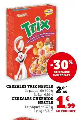 U Express NESTLÉ Céréales trix offre
